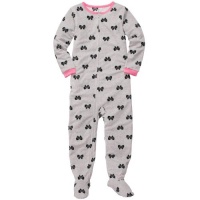 Carter's Girls Grey w/Bows Fleece Footed Blanket Sleeper Pajamas (6 Kids) Carter's Girls Grey w/Bows Fleece Footed Blanket Sleeper Pajamas (6 Kids)