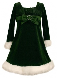 Green Buckle Bow Front Glitter Velvet Santa Dress GR3NA Bonnie Jean Little Girls Special Occasion BNJ Christmas Holiday Santa Dress, Green Green Buckle Bow Front Glitter Velvet Santa Dress GR3NA Bonnie Jean Little Girls Special Occasion BNJ Christmas Holiday Santa Dress, Green
