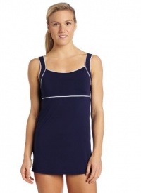 Speedo Women's Speedo Women'S Aquatic Endurance+ Piped Sheath Dress Swimsuit Speedo Women's Speedo Women'S Aquatic Endurance+ Piped Sheath Dress Swimsuit