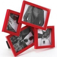 Umbra Mosh 4-Opening High-Glass Frame, Red Umbra Mosh 4-Opening High-Glass Frame, Red