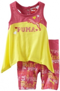 Puma - Kids Baby-Girls Infant Printed Short Set, Pink, 12 Months Puma - Kids Baby-Girls Infant Printed Short Set, Pink, 12 Months