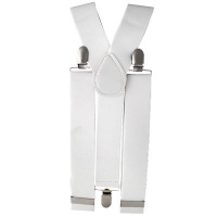 Clip-On Suspenders In White Clip-On Suspenders In White