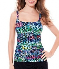 Profile by Gottex Aztec Classic Bra Tankini Top - Multi - 10 Profile by Gottex Aztec Classic Bra Tankini Top - Multi - 10