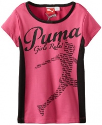 PUMA Girls 2-6X Little Runner Active Tee, Raspberry Rose, 6 PUMA Girls 2-6X Little Runner Active Tee, Raspberry Rose, 6