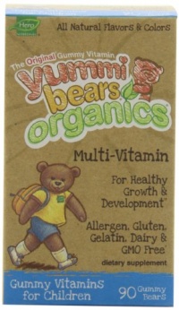 Yummi Bears Organics Multi-Vitamin, Gummy Vitamins for Children, 90-Count Bottle Yummi Bears Organics Multi-Vitamin, Gummy Vitamins for Children, 90-Count Bottle
