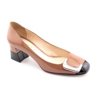 Prada Vernice Bicolor Pumps Heels Shoes Tan Womens Prada Vernice Bicolor Pumps Heels Shoes Tan Womens