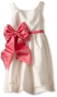 Us Angels Girls 7-16 Bubble Dress With Oversized Bow, Ivory/Brite Pink, 10 Us Angels Girls 7-16 Bubble Dress With Oversized Bow, Ivory/Brite Pink, 10