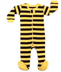 Leveret Footed Bee Striped Pajama Sleeper 100% Cotton (Size 6M-5T) *June 2013* Leveret Footed Bee Striped Pajama Sleeper 100% Cotton (Size 6M-5T) *June 2013*