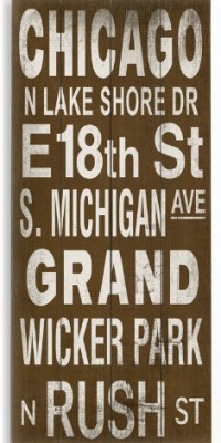 Chicago 10x24 Artistic Planked Wood Sign by Cory Steffen Chicago 10x24 Artistic Planked Wood Sign by Cory Steffen