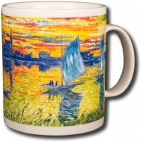 Claude Monet - Sunset on the Seine - 14oz Coffee Mug Claude Monet - Sunset on the Seine - 14oz Coffee Mug