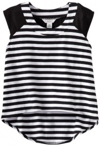 kc parker Girls 7-16 Big Girl Jersey Sleeveless Top, Black Stripe, 8 kc parker Girls 7-16 Big Girl Jersey Sleeveless Top, Black Stripe, 8