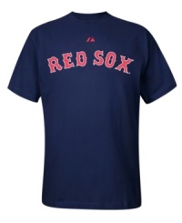 For every pitch, slide and dive, be there to represent your hometown heroes with this Boston Red Sox T shirt from Majestic Apparel. For every pitch, slide and dive, be there to represent your hometown heroes with this Boston Red Sox T shirt from Majestic Apparel.