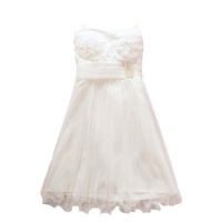 Zicac Women Girls Strapless Cocktail Evening Party Dress Corset Dress White Pink Beige (XXXL:US10-12, White) Zicac Women Girls Strapless Cocktail Evening Party Dress Corset Dress White Pink Beige (XXXL:US10-12, White)