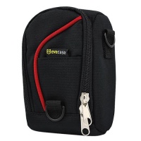 Evecase® Durable Digital Camera Pouch Nylon Carrying Protector Case with Strap- Black / Red for Canon PowerShot G15, SX160 IS, SX130 IS, PowerShot SX260 HS, SX210 IS, SX120 IS, S90, S95, G11, SX200 IS, SX150 IS, S100, SX230HS, SX230, ELPH 510 HS, ELPH 50 Evecase® Durable Digital Camera Pouch Nylon Carrying Protector Case with Strap- Black / Red for Canon PowerShot G15, SX160 IS, SX130 IS, PowerShot SX260 HS, SX210 IS, SX120 IS, S90, S95, G11, SX200 IS, SX150 IS, S100, SX230HS, SX230, ELPH 510 HS, ELPH 50