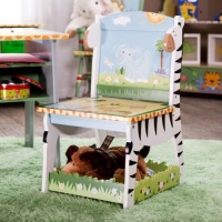 Teamson Kids Boys Chair with Storage - Sunny Safari Room Collection