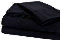 Elite Home Renaissance Collection 600 Thread Count Sateen Queen Sheet Set, Black Elite Home Renaissance Collection 600 Thread Count Sateen Queen Sheet Set, Black