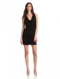 BCBGMAXAZRIA Women's Mirina Draped Cocktail Dress with Cowl Back, Black, Medium BCBGMAXAZRIA Women's Mirina Draped Cocktail Dress with Cowl Back, Black, Medium