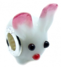HUGE SALE!!! European Blingz 925 Sterling Silver Mutli-Style Murano Glass Bead Fits Authentic Pandora Charm Bracelet Compatible (Bunny Charm) HUGE SALE!!! European Blingz 925 Sterling Silver Mutli-Style Murano Glass Bead Fits Authentic Pandora Charm Bracelet Compatible (Bunny Charm)