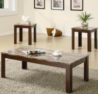 Coaster Fine Furniture 700395 3-Piece Coffee Table and End Table Set Coaster Fine Furniture 700395 3-Piece Coffee Table and End Table Set