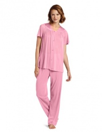 Vanity Fair Women's Colortura Short Sleeve Pajama Set,Perfumed Rose,2x Vanity Fair Women's Colortura Short Sleeve Pajama Set,Perfumed Rose,2x