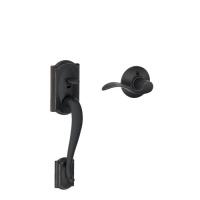 Schlage FE285 CAM 716 ACC LH Camelot Front Entry Handleset with Interior Accent Lever for Left Handed Door, Aged Bronze Schlage FE285 CAM 716 ACC LH Camelot Front Entry Handleset with Interior Accent Lever for Left Handed Door, Aged Bronze