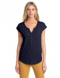 Lucky Brand Women's Marina Ruched Sleeve Top Lucky Brand Women's Marina Ruched Sleeve Top