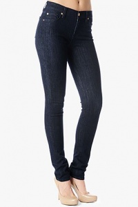 7 For All Mankind Women's Mid Rise Roxanne Jean in Slim Illusion Rinse 7 For All Mankind Women's Mid Rise Roxanne Jean in Slim Illusion Rinse