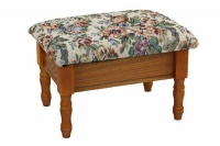 Frenchi Home Furnishing Queen Anne Style Footstool with Storage in Cherry Finish Frenchi Home Furnishing Queen Anne Style Footstool with Storage in Cherry Finish