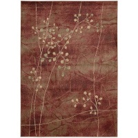 Nourison Zanibar Floral Vine Flame 2.3-Feet by 8-Feet Polyacrylic Runner Rug Nourison Zanibar Floral Vine Flame 2.3-Feet by 8-Feet Polyacrylic Runner Rug