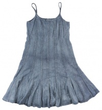 Lauren Jeans Co. Women's Sleeveless Pleated Denim Dress (12, American Wash) Lauren Jeans Co. Women's Sleeveless Pleated Denim Dress (12, American Wash)
