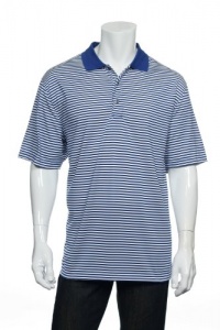 Izod Glof Men's Blue Horizontal Striped Polo Shirt Izod Glof Men's Blue Horizontal Striped Polo Shirt