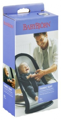 BABYBJORN Fabric Seat for Babysitter Balance, Black/Silver BABYBJORN Fabric Seat for Babysitter Balance, Black/Silver
