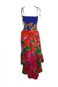 LAUREN Ralph Lauren Petite Womens Floral Smock Top Ruffle Dress LAUREN Ralph Lauren Petite Womens Floral Smock Top Ruffle Dress