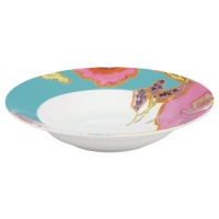 Lenox Floral Fusion Aqua Pasta/Rim Soup Bowl Lenox Floral Fusion Aqua Pasta/Rim Soup Bowl