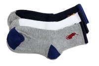 Polo Ralph Lauren Boy's 3-Pack Cushioned Crew Socks (Sock Sz 4-7 - Fits Shoe 10-13, Assorted) Polo Ralph Lauren Boy's 3-Pack Cushioned Crew Socks (Sock Sz 4-7 - Fits Shoe 10-13, Assorted)