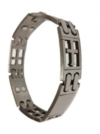Dynamis jewelry 3 Cross Magnetic Stainless Steel Bracelet Dynamis jewelry 3 Cross Magnetic Stainless Steel Bracelet