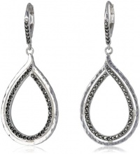 Judith Jack Paradise Hammered Silver and Marcasite Tear Drop Earrings Judith Jack Paradise Hammered Silver and Marcasite Tear Drop Earrings