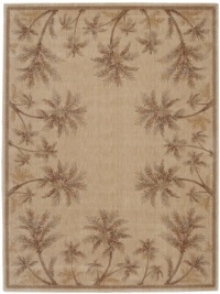 Nourison Zanibar Palm Tree Beige 5.6-Feet by 7.5-Feet Polyacrylic Area Rug Nourison Zanibar Palm Tree Beige 5.6-Feet by 7.5-Feet Polyacrylic Area Rug
