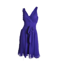 Lauren by Ralph Lauren Dress, Sleeveless Chiffon Pleated A-Line (2, Purple) Lauren by Ralph Lauren Dress, Sleeveless Chiffon Pleated A-Line (2, Purple)