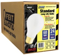 Feit Electric 60A/MP-130 60-Watt A19 Household Bulb, Frosted, 24 Pack