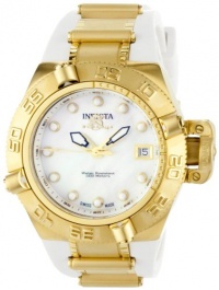 Invicta Women's 0540 Subaqua Noma IV Collection 18k Gold-Plated Stainless Steel and White Polyurethane Watch Invicta Women's 0540 Subaqua Noma IV Collection 18k Gold-Plated Stainless Steel and White Polyurethane Watch