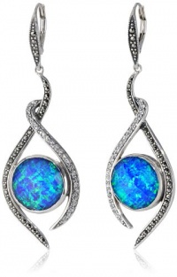 Judith Jack Paradise Marcasite Opal Crystal Drama Drop Earrings