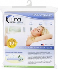 Luna Premium Hypoallergenic Bed Bug Proof Zippered Waterproof Pillow Protector (1) King Size - Made In The USA Luna Premium Hypoallergenic Bed Bug Proof Zippered Waterproof Pillow Protector (1) King Size - Made In The USA