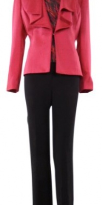 Tahari Arthur S. Levine Women's 3 Piece Ruffle Jacket Blouse Pant Suit Tahari Arthur S. Levine Women's 3 Piece Ruffle Jacket Blouse Pant Suit