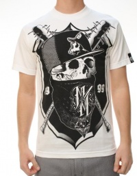 Metal Mulisha Men's Raider Tee Short Sleeve Crew Neck T-Shirt White Metal Mulisha Men's Raider Tee Short Sleeve Crew Neck T-Shirt White