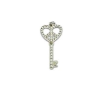 Stylish Necklace Jewelry Sterling Silver Key Pendant with Radiant White CZ Heart Peace Symbol Top Design + FREE CHAIN - Incl. ClassicDiamondHouse Free Gift Box & Cleaning Cloth Stylish Necklace Jewelry Sterling Silver Key Pendant with Radiant White CZ Heart Peace Symbol Top Design + FREE CHAIN - Incl. ClassicDiamondHouse Free Gift Box & Cleaning Cloth