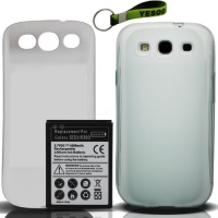 Samsung Galaxy S3 4300mAh Extended Battery, Cover - White and Extended TPU Case - Clear White - (Compatible with Samsung Galaxy S III GT-i9300, AT&T Samsung Galaxy S3 Samsung i747, Verizon Samsung Galaxy S3 Samsung i535, T-mobile Samsung Galaxy S3 Samsung Samsung Galaxy S3 4300mAh Extended Battery, Cover - White and Extended TPU Case - Clear White - (Compatible with Samsung Galaxy S III GT-i9300, AT&T Samsung Galaxy S3 Samsung i747, Verizon Samsung Galaxy S3 Samsung i535, T-mobile Samsung Galaxy S3 Samsung