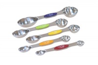 Progressive International GT-3468 Snap Fit Stainless Steel Measuring Spoons, Set of 5