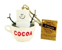 2.5 Chocolate Shop S'Mores Marshmallow Character Hot Cocoa Christmas Ornament 2.5 Chocolate Shop S'Mores Marshmallow Character Hot Cocoa Christmas Ornament