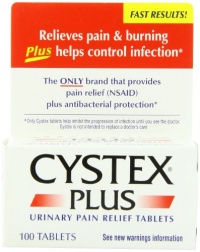 Cystex Antibacterial & Analgesic Urinary Pain Relief Tablets, 100CT Cystex Antibacterial & Analgesic Urinary Pain Relief Tablets, 100CT